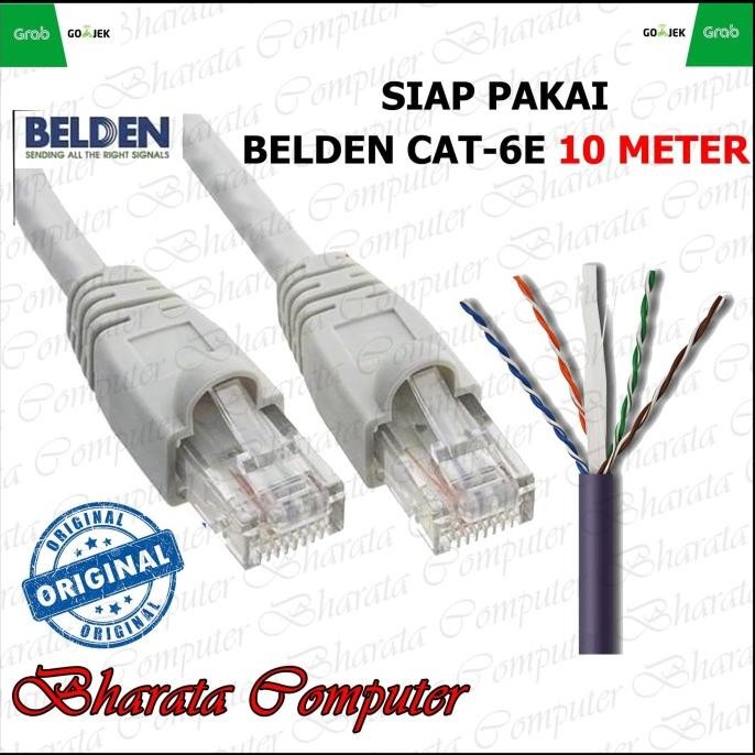 

Diskon! Siap Pakai 10meter Kabel LAN UTP Cat 6/Cat6 Belden Original 10M UTP