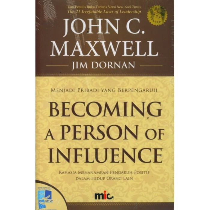 

Buku Becoming A Person of Influence - Menjadi Pribadi yang Bepengaruh
