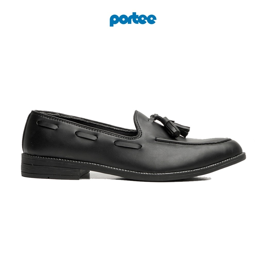 Sepatu Kerja Pria Portee Goods Loafers Slippers Hitam