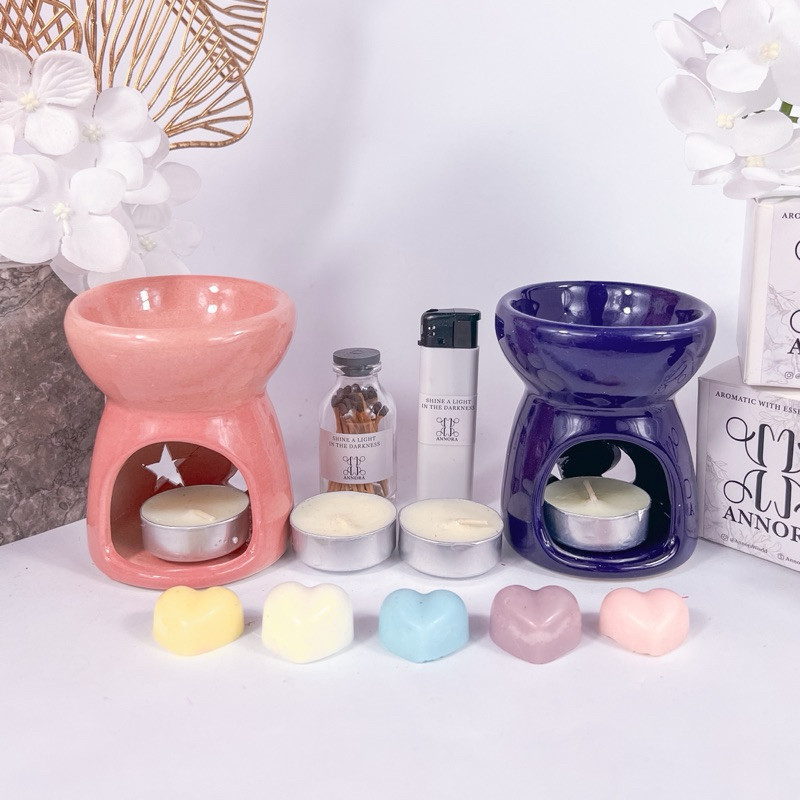 Feu De Annora Wax Melt (New Color) Set Hampers Paket Tungku Aromaterapi