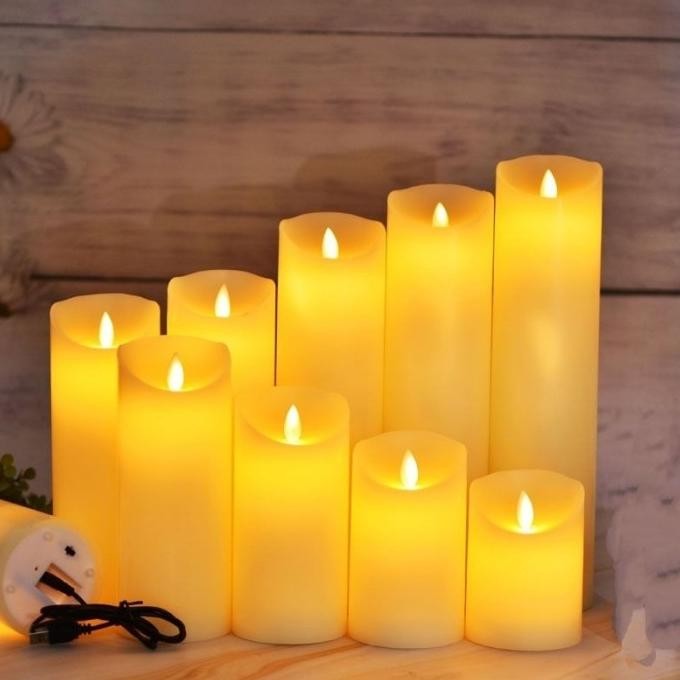 Lilin Led Elektrik Api Bergoyang Charger Terbaik