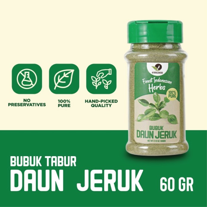 

Emaku Daun Jeruk Bubuk / Lime Leaves Powder 60G