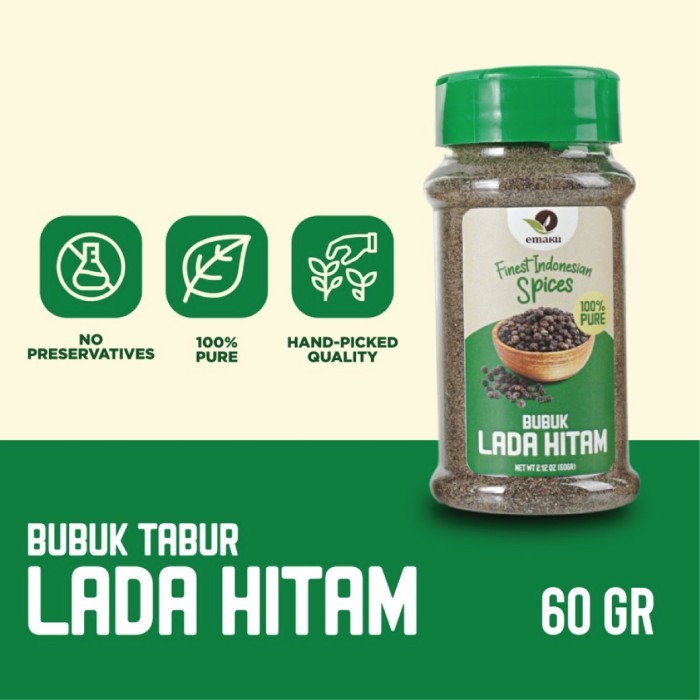 

Emaku Lada Hitam Bubuk / Pink Salt Black Pepper Powder Non Msg