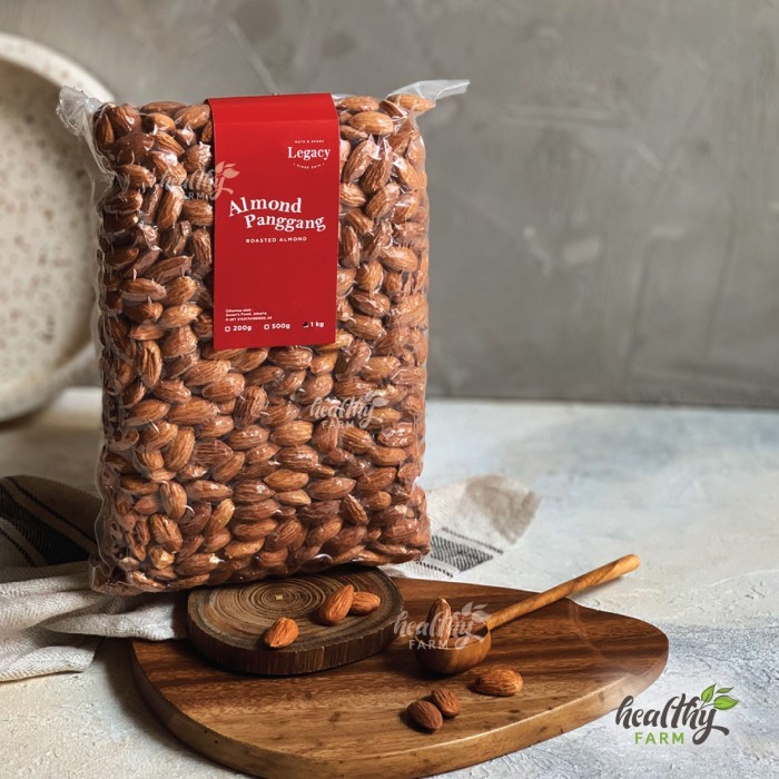

Kacang Almond Panggang Original / Roasted Almond Plain Kupas 1 Kg