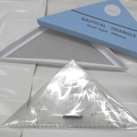

Penggaris segitiga Nautical triangle ruler 300 mm mistar segitiga peta