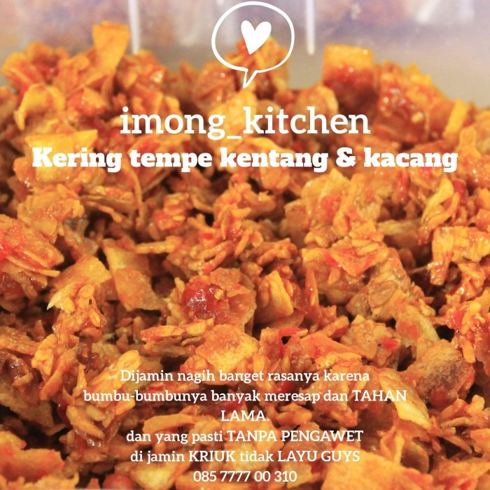 

TERUJI KERING TEMPE KENTANG KACANG PEDAS MANIS GURIH