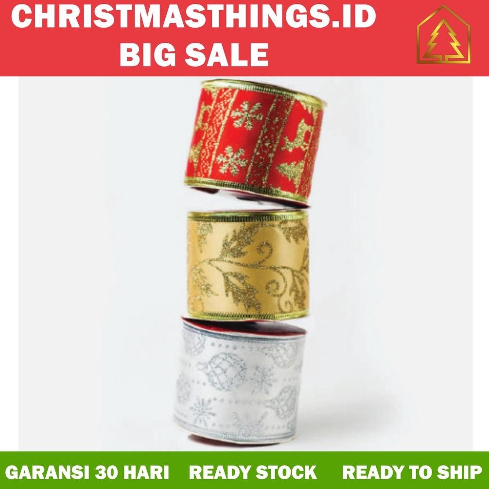 

CR - PITA ROLL HIASAN POHON NATAL CHRISTMAS TREE GULUNG MOTIF MIX RED SILVER GOLD SANTACLAUS TERLARIS