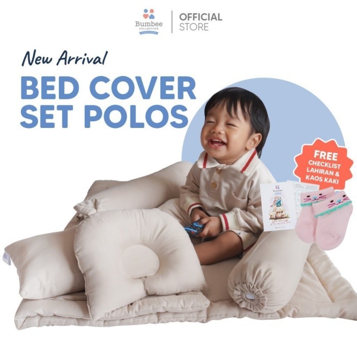 KOMPLIT [BUY 1 GET 1] Bumbee Collection - Bed Cover Set Baby Polos Tebal FREE