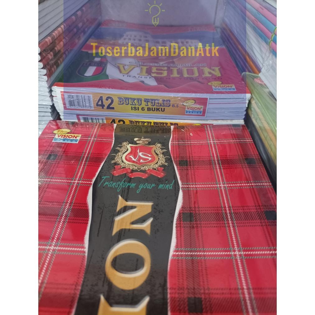 

Terlaris Buku Tulis Vision Sekolah / Buku 42 Lembar Isi 6 Buku / Buku Pelajar 1 Pack