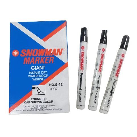

Terlaris Spidol Snowman Permanent Marker G-12 Harga 1 Pcs Hitam