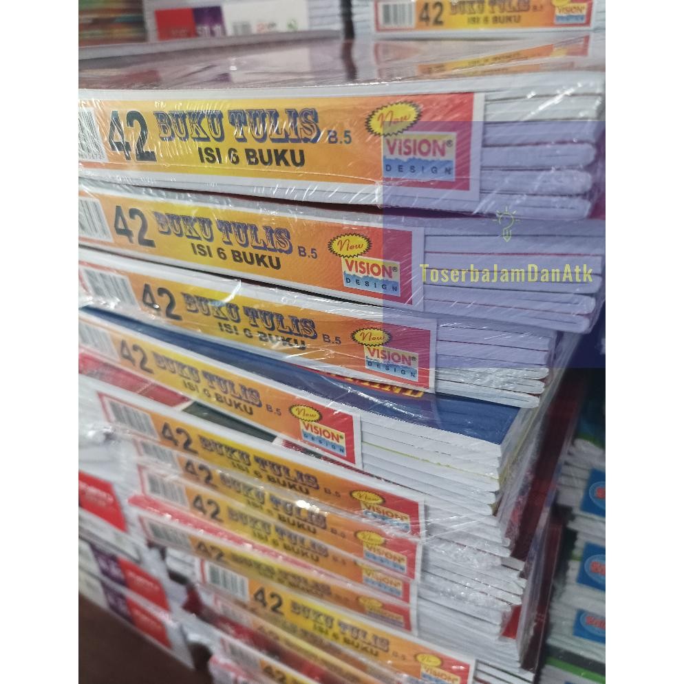

Sale Buku Tulis Vision Sekolah / Buku 42 Lembar Isi 6 Buku / Buku Pelajar 1 Pack