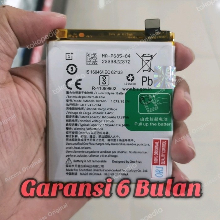 Baterai Battery Batre Oneplus 6T / 7 BLP685 Original 100%