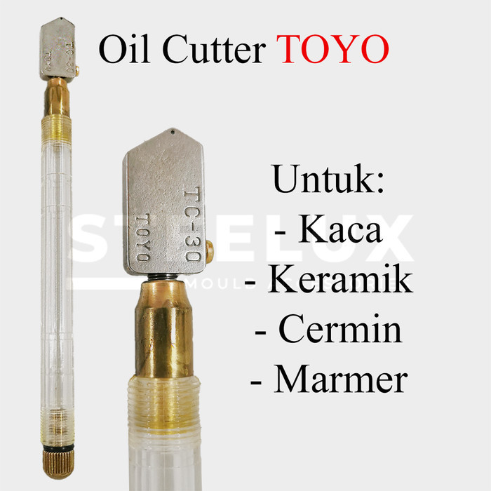 Oil Glass Cutter Alat Pemotong Toyo TC30 Pisau Potong Kaca Akrilik Acrylic Keramic Ceramic Cermin Mi
