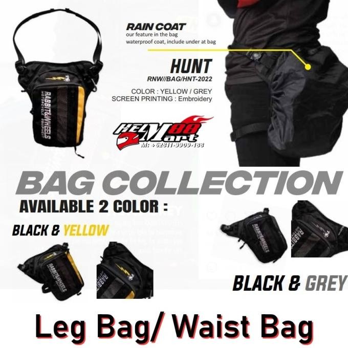 RABBIT AND WHEELS Hunt Leg Bag/ Hip Bag/ Waist Bag - Tas Pinggang RNW