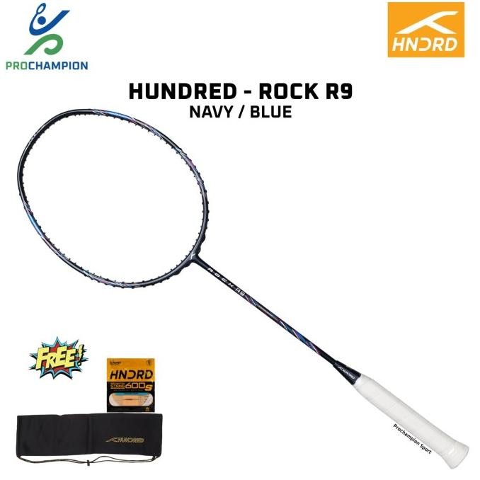 

BLUE- NEW ! RAKET BADMINTON HNDRD HUNDRED ROCK R9 NAVY BLUE