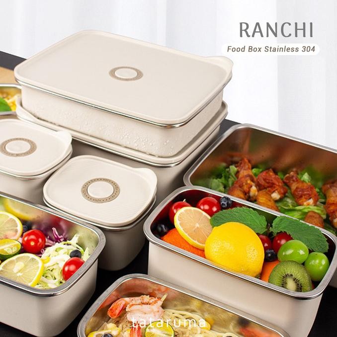 

ranchi - food box stainless 304 dengan tanggal anti bocor tahan panas termurah