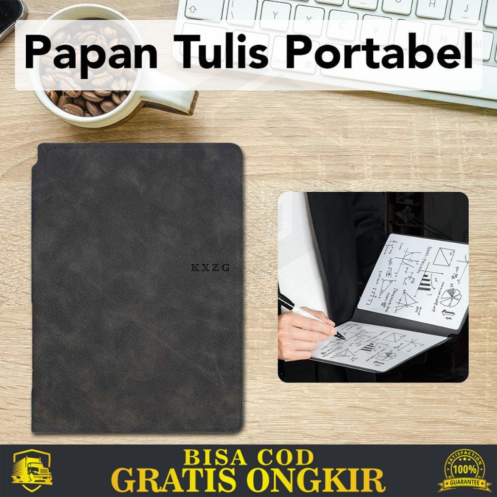 

WHITEBOARD PAPAN BUKU TULIS PORTABLE NOTEBOOK DIARY SEKOLAH SPIDOL