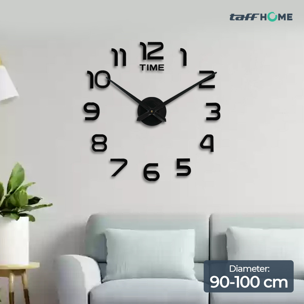 

- TaffHOME Jam Dinding DIY Giant Wall Clock Quartz 90-100cm - DIY-105 -