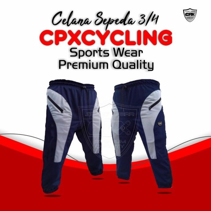 

BLUE- CELANA SEPEDA PADDING 3/4 SH BLUE
