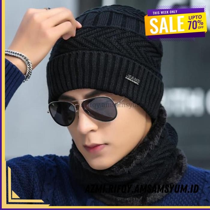 (DONE) TOPI KUPLUK SYAL RAJUT MUSIM DINGIN WINTER HOT DEAL 