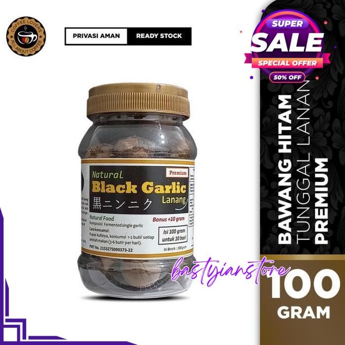 

BLACK GARLIC LANANG NATURAL PREMIUM 100GR BAWANG PUTIH HITAM TUNGGAL TERBAIK