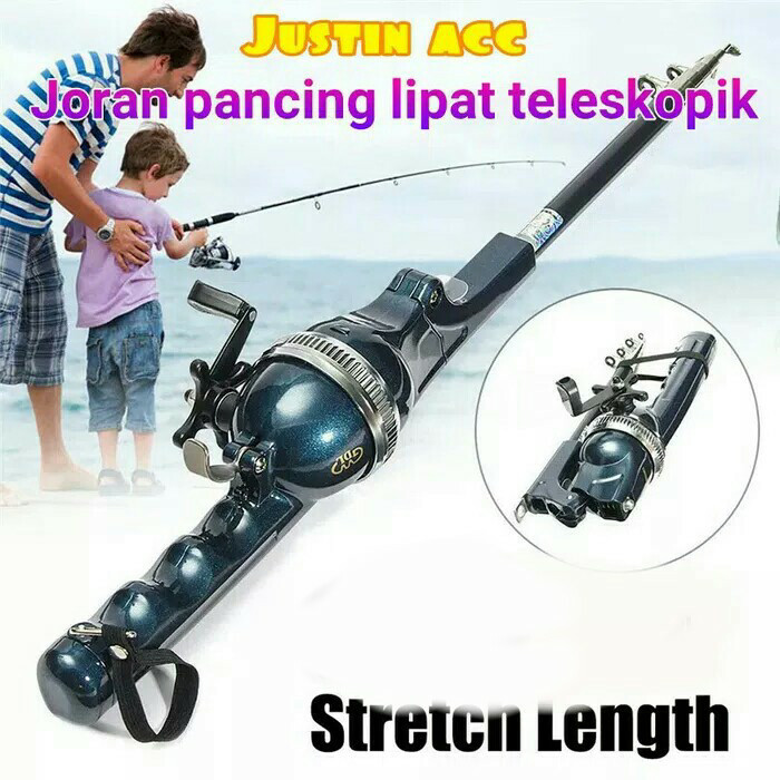 Joran pancing telescopic bisa dilipat-foldable fishing rod-jejer