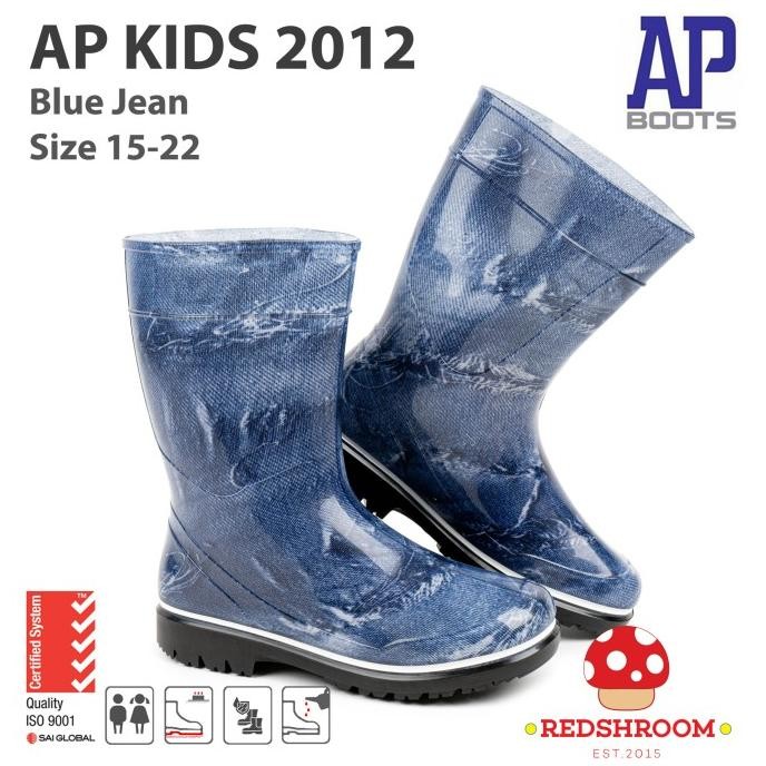 

BLUE- SEPATU BOOT ANAK AP BOOTS 2012 BLUE JEAN - SEPATU BOOT KARET