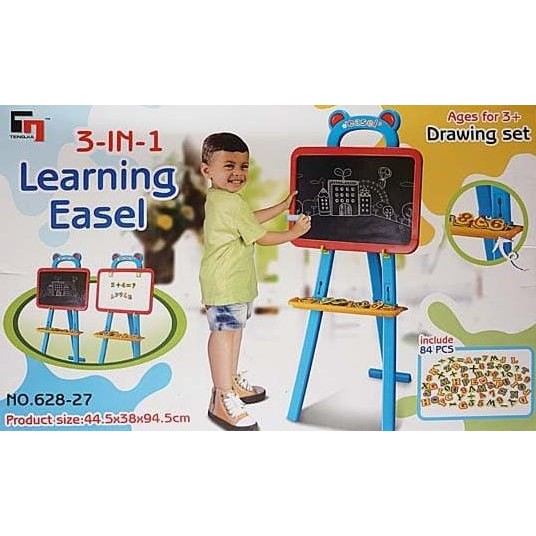 

Terlaris Lumi Toys 3 IN 1 LEARNING EASEL BIRU PAPAN TULIS MAGNETIC COD