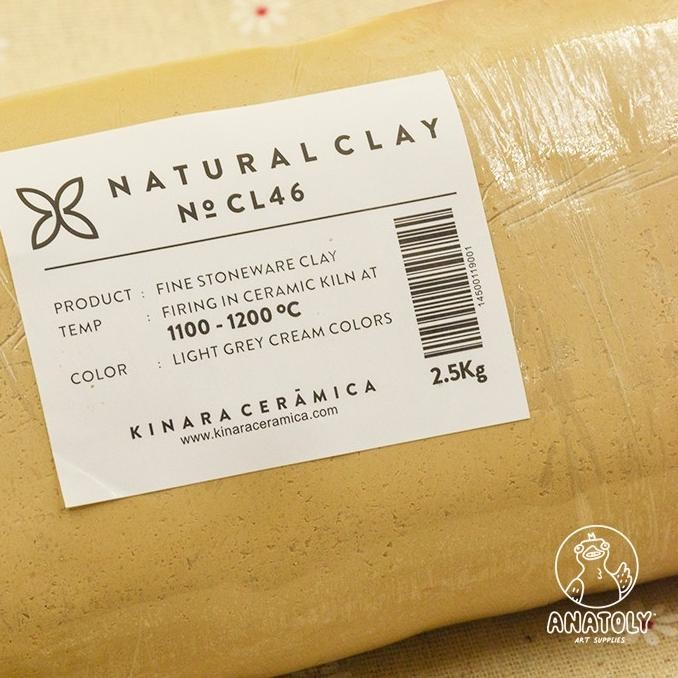

Terlaris Light Natural Clay - Pottery / Ceramic Clay Type CL46 Net 2.5kg COD