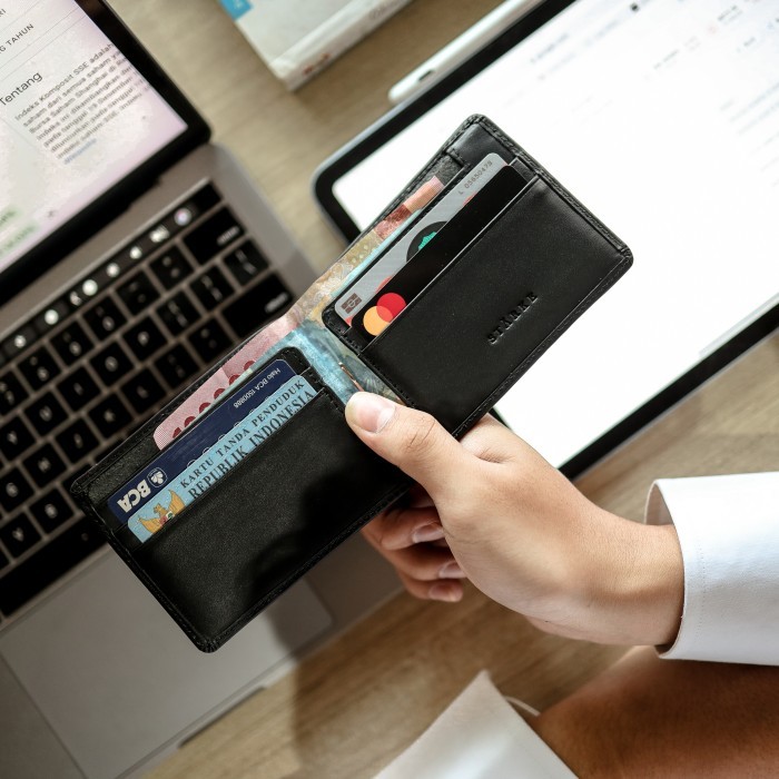 Money Clip Leather Wallet Dompet Money Clip Kulit Brisk Buck