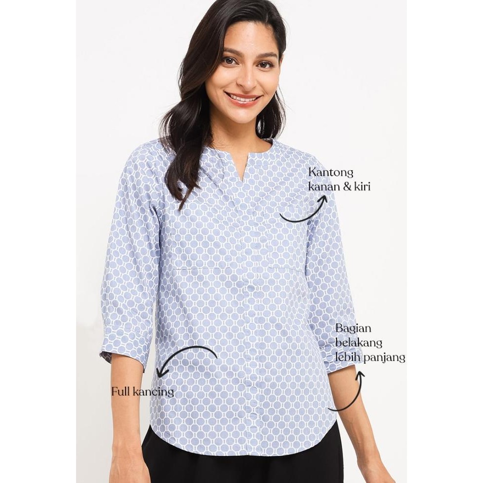 

BLUE- POINT ONE URANIA BUBBLE BLUE BLOUSE