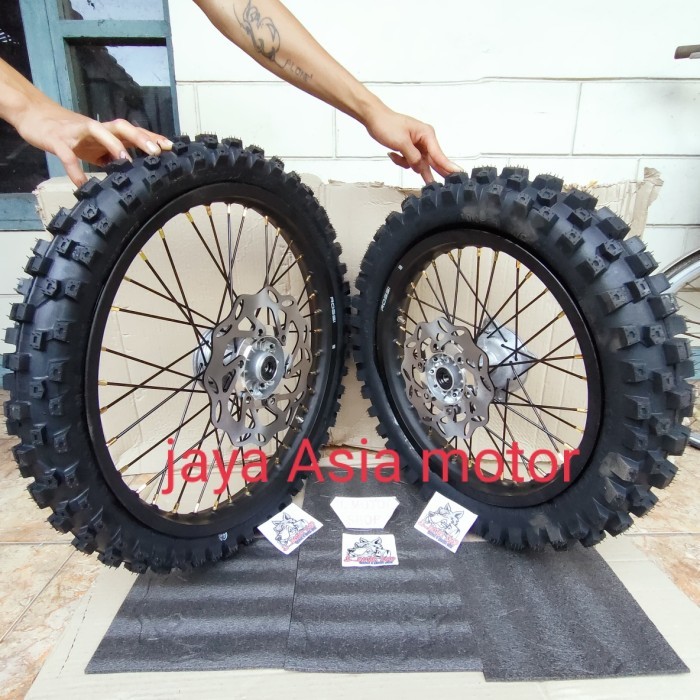 Sepaket Velg Klx 16 19 Ban Primax Godzilla Atau Swallow Bonus Cakram