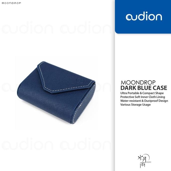 

BLUE- MOONDROP IEM EARPHONE CASE COMPACT WATER-RESISTANT DUSTPROOF DARK BLUE