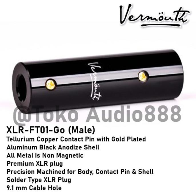socket - Vermouth - XLR Male Gold Plated, High End Jack Canon