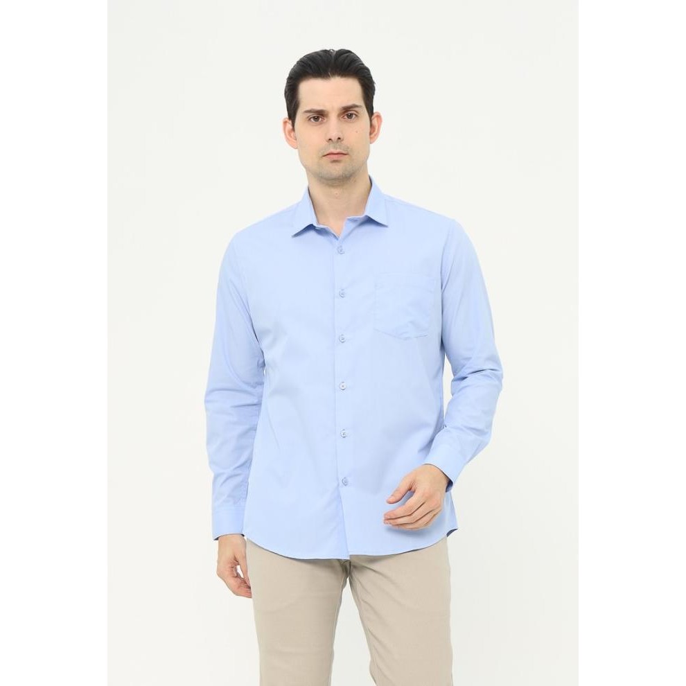 

BLUE- MAGINOT KEMEJA PRIA BASIC POLOS PANJANG LIGHT BLUE