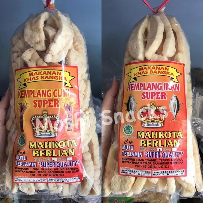 

Kerupuk / Kemplang Sti Ikan Cu Cap Mahkota Berlian Bangka