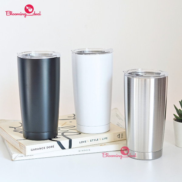 TUMBLER COFFEE CUP COFFEE MUG STAINLESS STEEL POLOS 600ML (HN229)