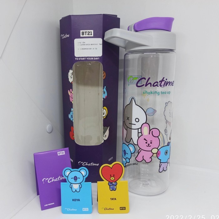 CHATIME BTS BT21 MAGNET TUMBLER AND STRAW GELAS REUSABLE CUP