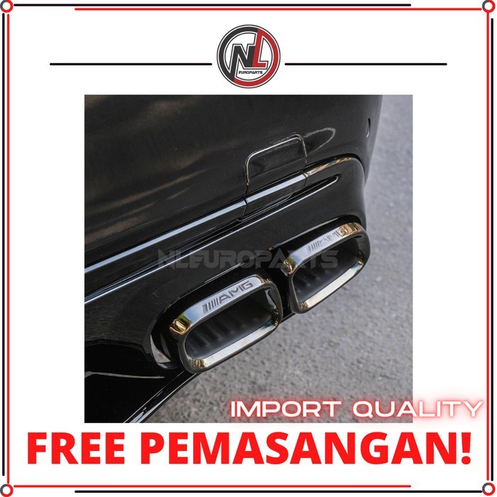 MERCEDES BENZ MERCY REAR DIFFUSER W205 C205 TO C63 2019+ W EXHAUST TIP