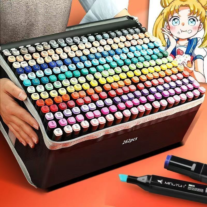 

Pena Cat Air Kepala Ganda, Pena Cat Air Dua Kepala Berminyak Cepat Kering Hanya untuk Pena Seni