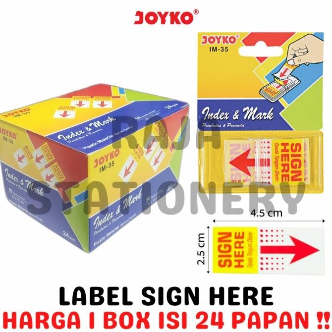 

TERLARIS - JOYKO SIGN HERE LABEL MEMO STICK JOYKO TEMPEL PANAH IM-35 [24PCS]