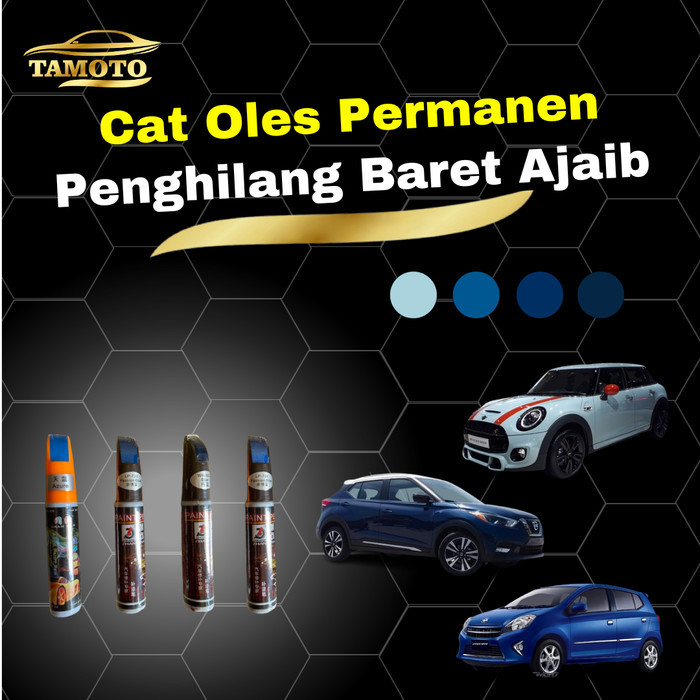 SPIDOL BARET CAT OLES PENGHILANG LECET MOTOR MOBIL ORIGINAL WARNA BIRU METALIK / CAT ANTI BARET