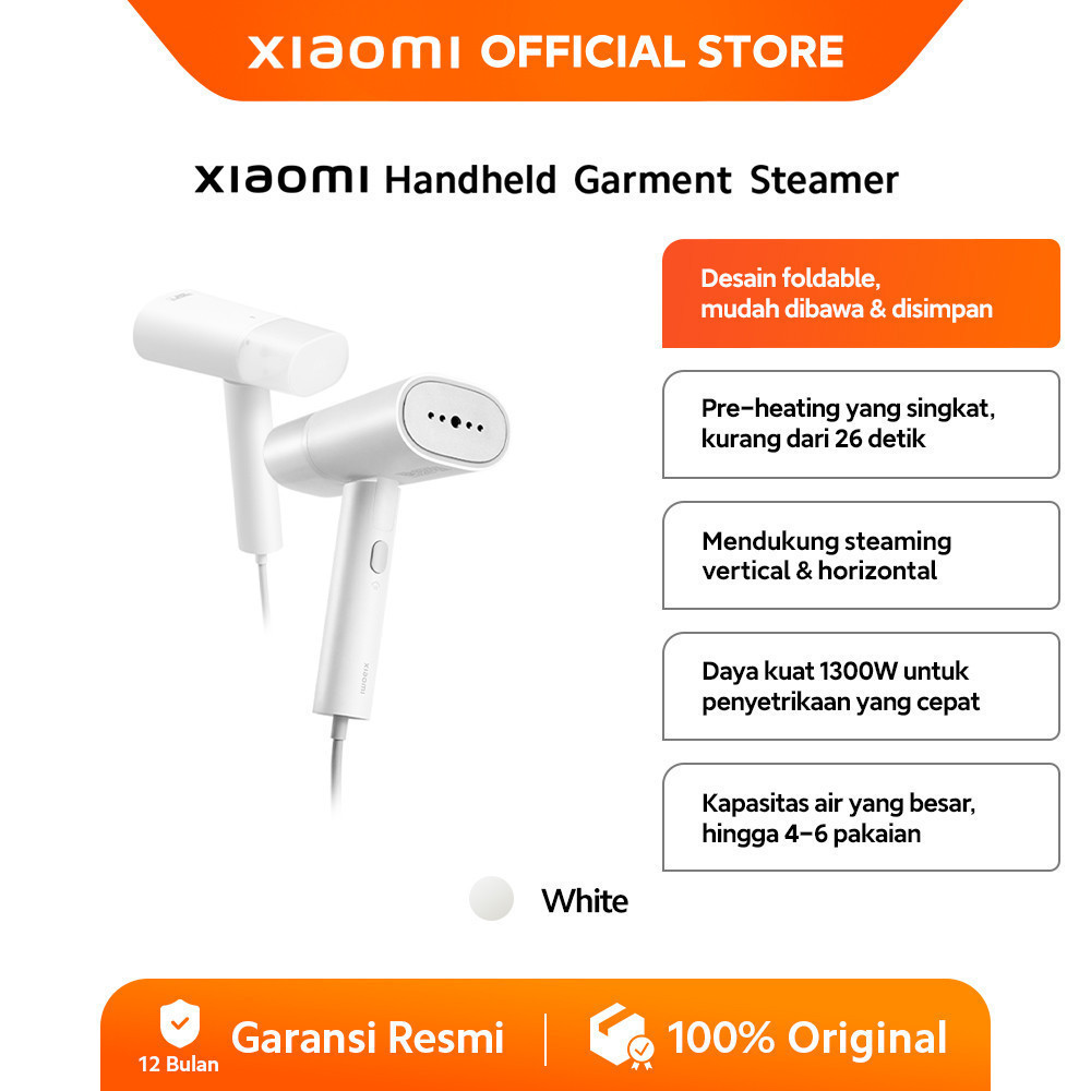 Xiaomi Handheld Garment Steamer | Ergonomis | Ringkas dan mudah disimpan | Rapid heating kurang dari