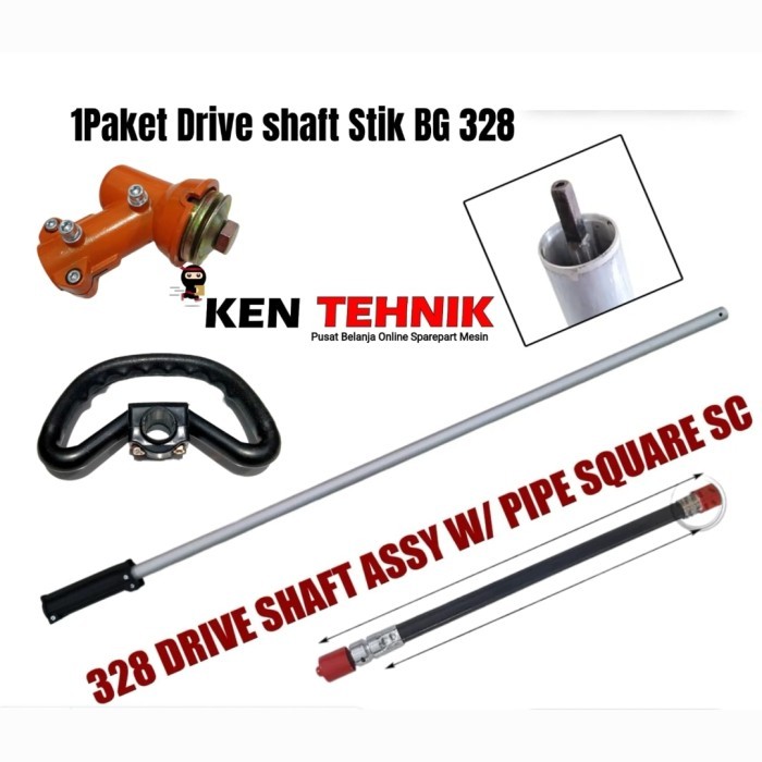 STIK PIPA MESIN POTONG RUMPUT BG 328 MODEL KOTAK/ DRIVE SHAFT ASSY