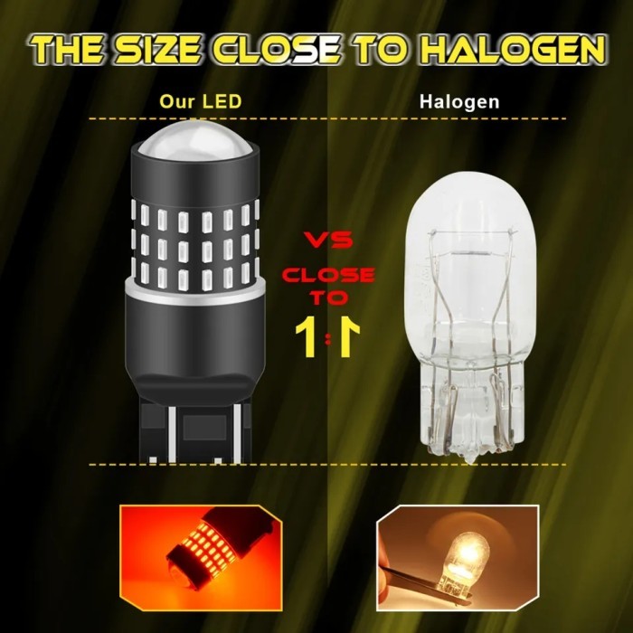 LAMPU REM MOBIL T20 7443 NON POLARITAS LED 4 KAWAT