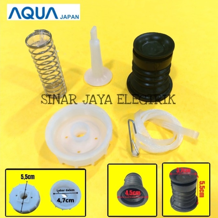 SEAL KARET + TUTUP PEMBUANGAN MESIN CUCI AQUA 2 TABUNG 1 SET