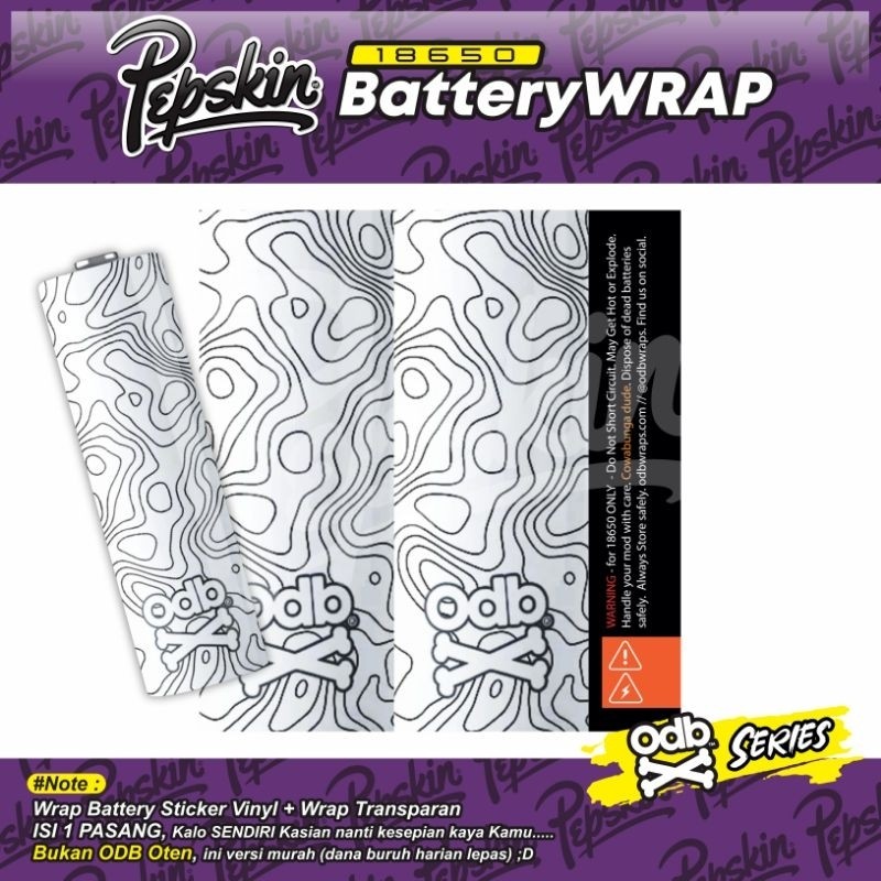 

*Premium Quality* Stiker Wrap Batrei 18650 Odebe V8 03 Garskin Custom Stiker Maxdecal Bkn Case COD