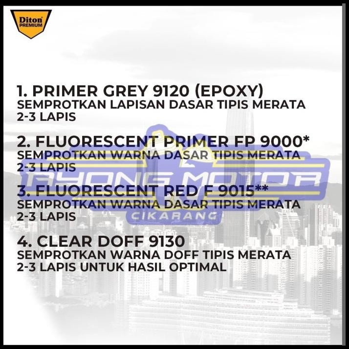 

TERMURAH DITON PREMIUM **9015 FLUORECENT RED (STABILO) !!!!!!