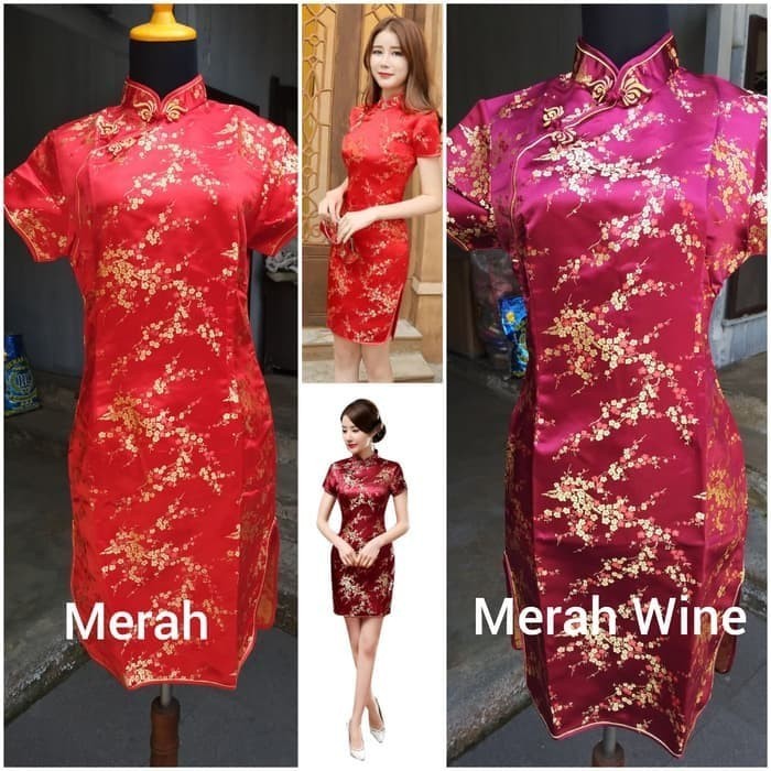 Meno - Dress Cheongsam Qipao Import Pesta Imlek