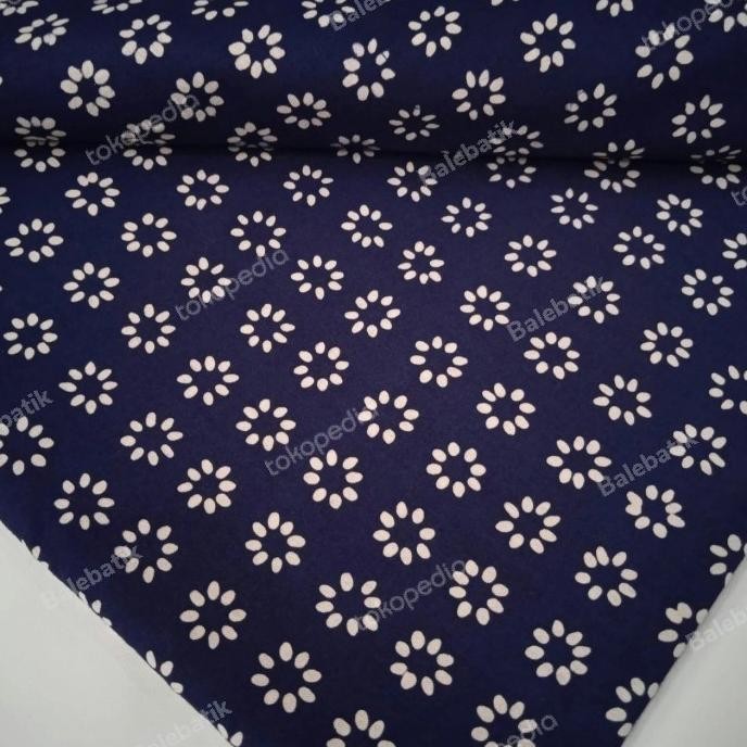Kain batik cap sewarna Jogja truntum biru REZ